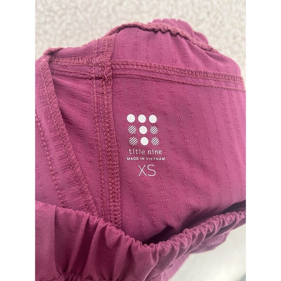 Title Nine Women's XS Wide Leg Crop Pants Recycled High Waisted Stretch Pink - Picture 8 of 10